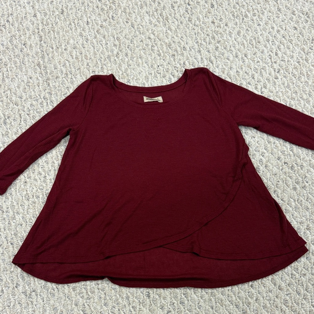 Hollister Deep Red Long Sleeve Top